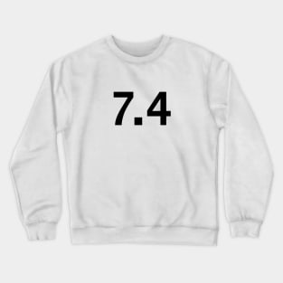 4th of July Typography in Black Text 7.4 Crewneck Sweatshirt